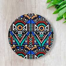 African Heritage Wood Circle Wall