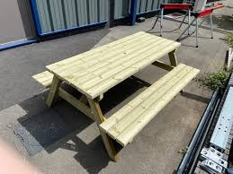 Wooden Picnic Table Bench Heavy Duty