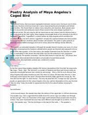 caged bird ysis docx poetry