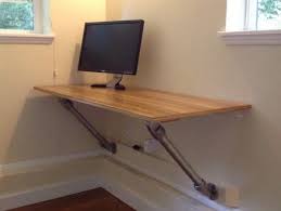 Wall Mounted Desk With Angled Supports