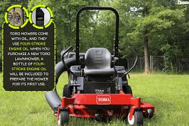 do toro mowers come with oil and what