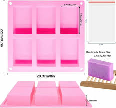 bangp 4 pack silicone soap molds 6
