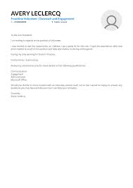 real volunteer cover letter exle for