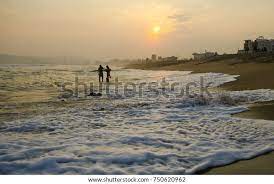 Beautiful Sunset Ramkrishna Beach Stock Photo 750620962 gambar png