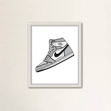Buy Jordan 1 Grey Sneaker Drawing