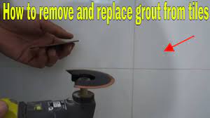 remove and replace grout from tiles
