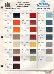 International Paint Chart Color Reference