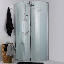2 Curved Shower Doors In Clear Glass