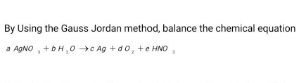 Balance The Chemical Equation Aagno3