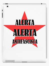 Funda y vinilo para iPad «Alerta Alerta Antifascista estrella roja  IZQUIERDA» de norzensen | Redbubble