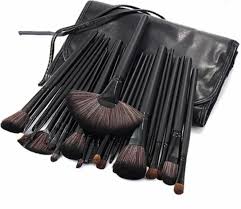 black purse 32 pc makeup brush set