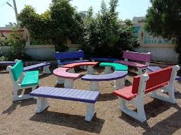 cement garden bench set in gondal at
