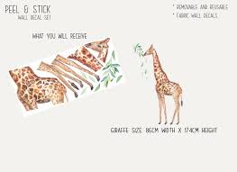 Giraffe Fabric Wall Decal Removable