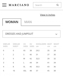 Womens Dress Size Chart