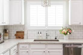 white granite kitchen countertops with
