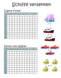 Blanko tabellen zum ausdruckenm : Vorlage Schiffe Versenken Ausdrucken