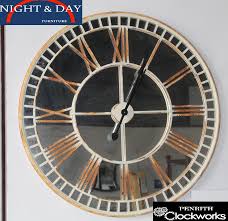Luxury Mirror Metal Clock Antique White