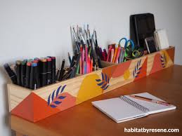 Colourful Diy Desk Organiser Habitat