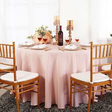 blush pink seamless 108 round polyster tablecloths