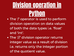 python division operation