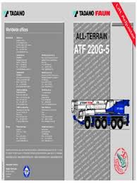 All Terrain Cranes Tadano Faun Atf 220g 5 Specifications