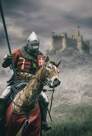 Medieval people engaging in falconry from horseback. Middle Ages Knight Digital Art By Carlos Caetano