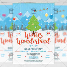 Winter Wonderland Flyer Seasonal A5 Template