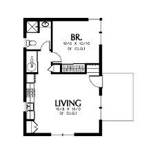 Modern Style House Plan 1 Beds 1