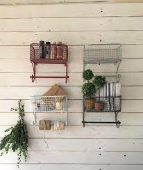 Metal Wire Basket Wall Organizer Home