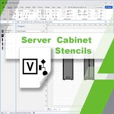 network server cabinet visio stencils
