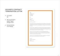 13 contract termination letter word