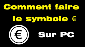 Comment faire le signe Euro sur pc (faire le symbole Euro clavier €) -  YouTube