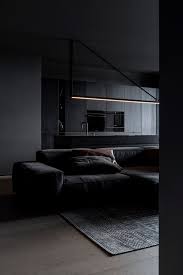 Living Divani Exploring the Monochrome | Dark interior design, Black interior  design, Black house interior gambar png