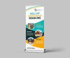 business roll up banner design free psd