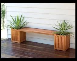Bench Seat With Planter Boxes Outdoor