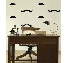 40 Mixed Mustache Wall Stickers Decals
