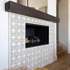 Ebony Stained Wood Fireplace Mantel