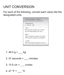 Solved Unit Conversion For Each Of The Following Convert