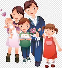 cartoon happy family child baby png