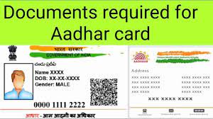 doents required for new aadhaar card