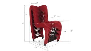 seat belt dining chair red black