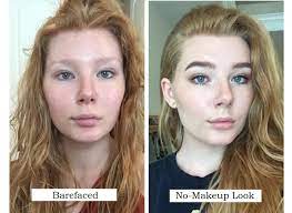 natural makeup look or barefaced