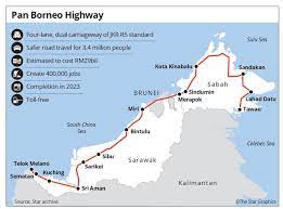 The pan borneo highway is malaysia's biggest road project, spanning more than 2,000km. Pan Borneo Highway To Bring Growth The Star