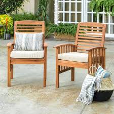 Brown Acacia Outdoor Dining Chairs