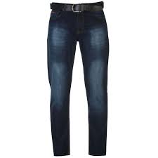 Details About Jeans Denim Lee Cooper Belted Mens Trouser Bottoms
