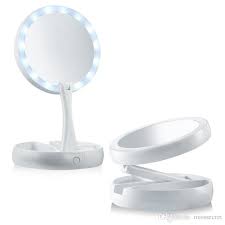 foldable led lights makeup mirror