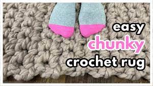 easy crochet rug with super chunky yarn