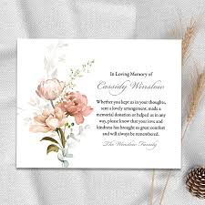 sympathy thank you card personalized