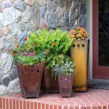 Large Rustic Metal Planter Outdoor