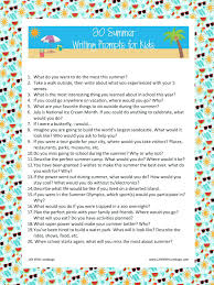 20 summer writing prompts for kids